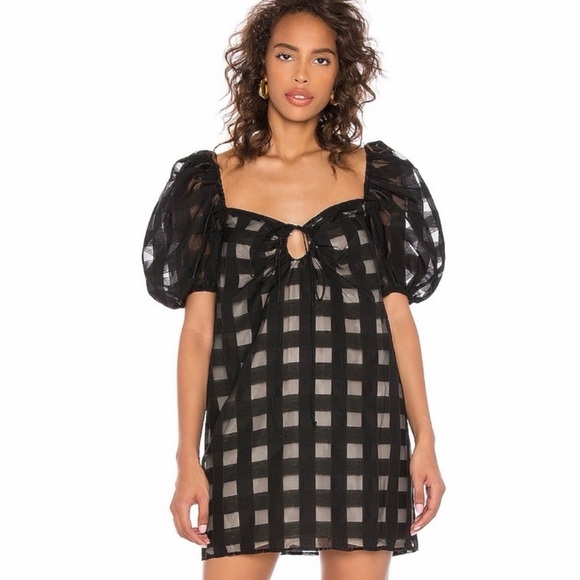 LPA Dresses & Skirts - LPA Raquel mini dress black gingham